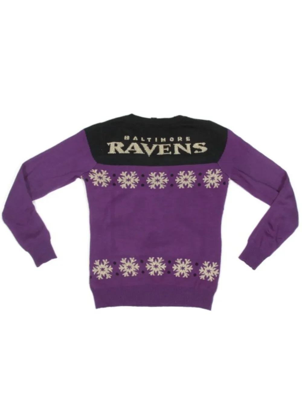 Adult NFL Baltimore Ravens Logo Ugly Christmas Sweater Lights Up sz M /476